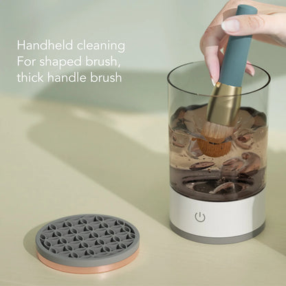 Automatic makeup brush cleaner